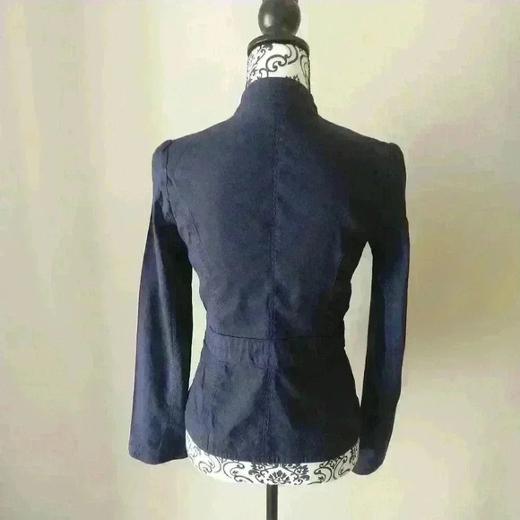 Mossimo Hook & Eye Blue High Collar Shirt, XS - Picture 5 of 8